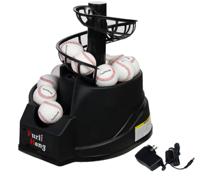 lot 291 image: Furlihong 6901BHA Rechargeable Baseball Toss Machine with Extendable Ball Stacker