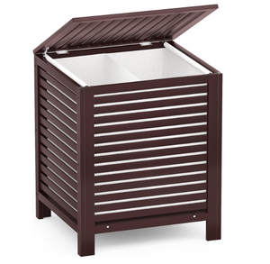 lot 301 image: Homykic Bamboo Laundry Hamper, with Lid and Removable Liner Bag
