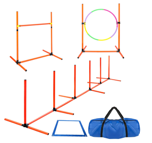 lot 307 image: Domaker Dog Agility Training Equipment, Adjustable Pet Obstacle Course