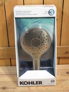 lot 26 image: Kohler Prosecco Multifunction Handheld Shower Head  Brushed Nickel