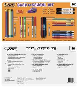 lot 34 image: BIC Ultimate Back to School Kit, Assorted School Supplies (42 Count)