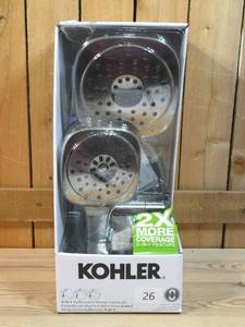 lot 25 image: Kohler Adjuste 3-in-1 Multifunction Shower Kit Shower Head  Brushed Nickel Finish