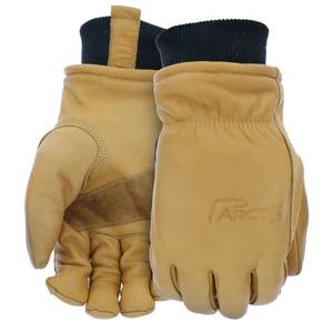 lot 31 image: Durable Cowhide Work Gloves - Large - 2 pack