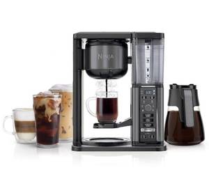 lot 78 image: Ninja Specialty Coffee Maker With Fold-Away Frother And Glass Carafe CM405A -  NEW IN BOX