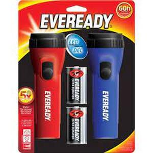 lot 105 image: Eveready 2pk LED Flashlight