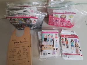 lot 27 image: Doll Patterns w Tailor Board Lot