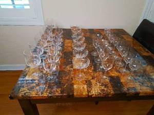 lot 37 image: Stemware Lot - table not included