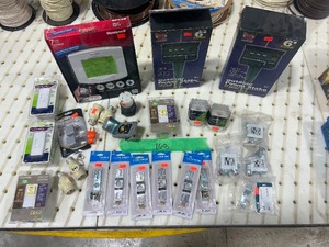 lot 168 image: DIMMER SWITCHES, OUTDOOR POWER STAKES, & PROGRAMMABLE THERMOSTAT