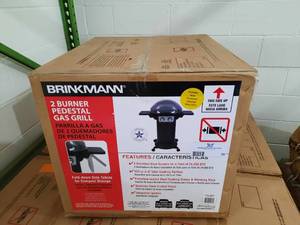 lot 55 image: Brinkman 2-burner Pedestal Gas Grill
