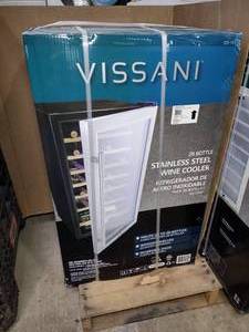 lot 42 image: Vissani Stainless Steel Wine Cooler Refrigerator