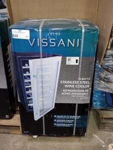 lot 30 image: Vissani Stainless Steel Wine Cooler Refrigerator