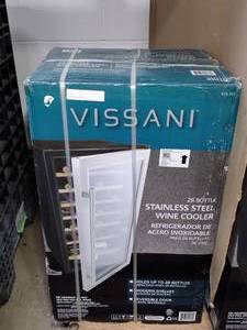 lot 49 image: Vissani Stainless Steel Wine Cooler Refrigerator