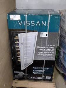 lot 54 image: Vissani Stainless Steel Wine Cooler Refrigerator