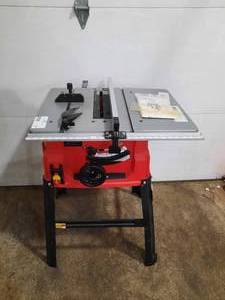 lot 110 image: 10-inch Portable Table Saw with Stand. AQ14995G.