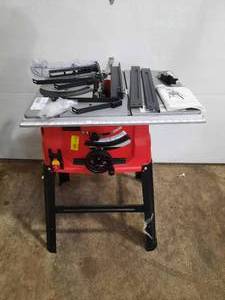 lot 119 image: HyperTough 10-inch Portable Table Saw with Stand