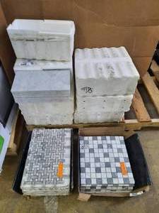lot 75 image: Mosaic and Marble Tile, various sizes