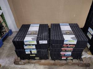 lot 126 image: (10 sets) TrafficMaster Drainage tiles, heavy duty interlocking tile. 18 x 18