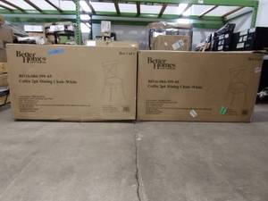 lot 149 image: (2 BOXES) Better Homes Collin 2-PK Dining Chair, White