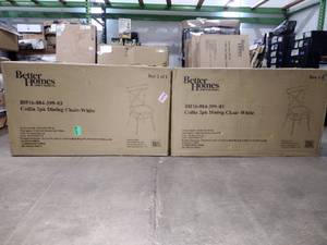 lot 161 image: (2 BOXES) Better Homes Collin 2-PK Dining Chair, White