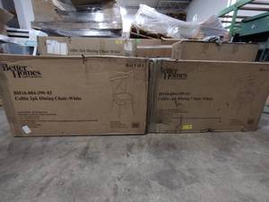 lot 150 image: (2 BOXES) Better Homes Collin 2-PK Dining Chair, White