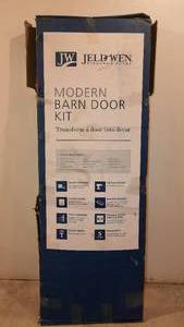 lot 210 image: Modern Barn Door Kit, Sliding, 30 W X 84 H. Fits opening 24 x 80.