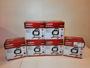 lot 198A image: (6) Husky 1500 Lumen LED Portable Worklight in box