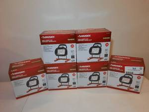 lot 211 image: (6) Husky 1500 Lumen LED Portable Worklight in box