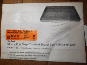 lot 193A image: Tile Ready Shower Pan