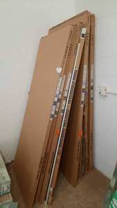 lot 174 image: (8) EMCO storm doors, varied sizes and styles