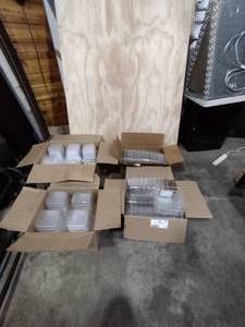 lot 223 image: (4) boxes of Ecomarks food storage pans, Size 16 x 4 inch deep