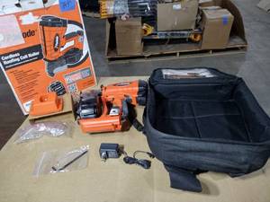 lot 25A image: Paslode Cordless Roofing Coil Nailer in carrying case