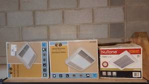 lot 282 image: (3) Ventilation Fans Hampton Bay and NuTone.