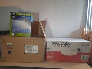 lot 289 image: Commercial Electric Recessed Light Trim 12-pack. (6) TCP Recessed Can Retrofit