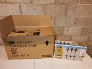 lot 280 image: 8-pack Solar Path Light, Hampton Bay Solar Garden Light 3-pack.