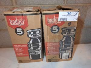 lot 275 image: (2) Badger 12 hp Food Waste Disposals