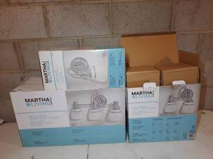lot 312 image: (3) Martha Stewart Living Sconces 1-light, 2-light, and 3 light