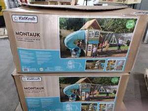 lot 187 image: KidKraft Montauk Play Set. This lot has 2 boxes marked 4 of 4