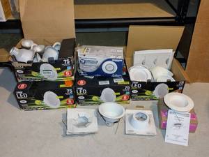 lot 273 image: LED Retrofit Kits, CE Smart LED Downlight, Baffle Trim, Baffle Recess Kits