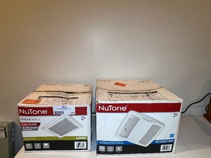 lot 265 image: (2) Nutone Fans InVent Series Roomside Series 80 Ultrasilent 110 CFM Humidity Sensing Fan