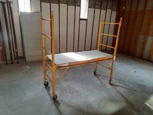 lot 238 image: 6 foot Steel Rolling Scaffold 73.5 L X 29..5 W X 75 H