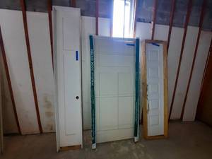lot 321 image: (3) Pre-hung doors. 15 W X 96 H 18 W X 80 H 36 W X 80 H
