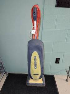 lot 308 image: Oreck U3800 Upright Vacuum yellow and gray
