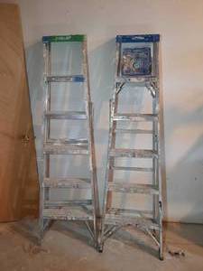 lot 323 image: (2) 6 foot step ladders WERNER AND KELLER