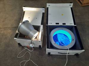 lot 365 image: Delray Lighting Minimalist Designs Cylindro light Delray Industrial Sonar Cylinder LED.