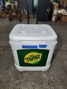 lot 371 image: MIST TWST Cooler on wheels, 20 w x 18 d x 20.55H
