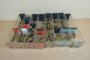 Assorted Brass Fittings with Organizers