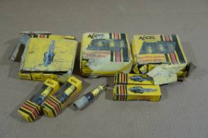 Vintage Accel Yellow Jacket Spark Plugs