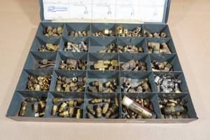 Brass Fittings in Metal Organizer