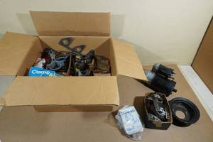 Assorted Automotive Parts - Clamps, Starter, Brushes