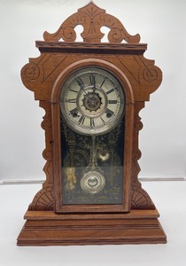 lot 102 image: Eastlake Style Mantle Clock with key working